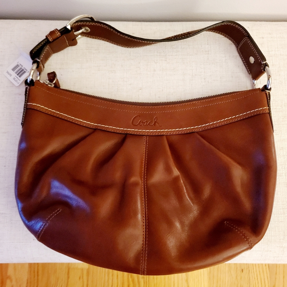 Coach SOH Leather Pleated  Hobo Bag